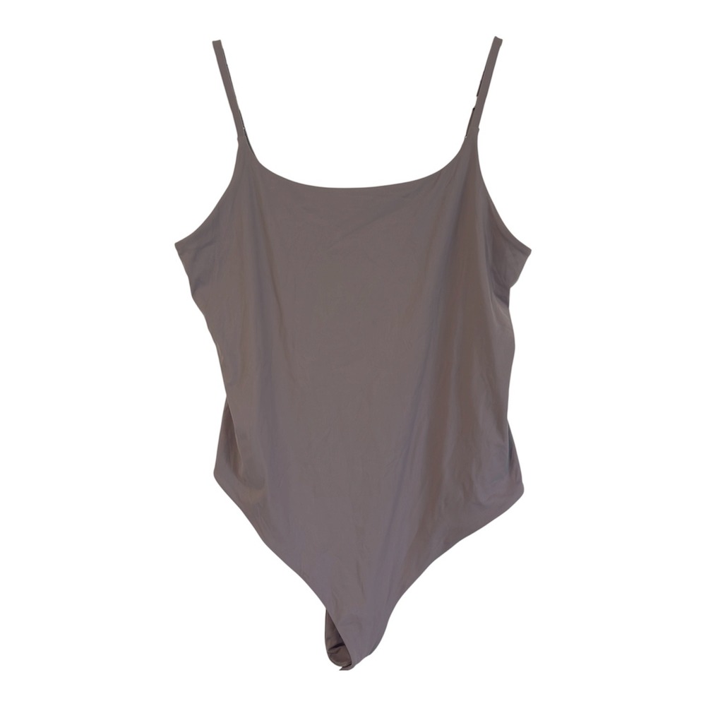 Calia‎ Womens XXL Scoop Neck Bodysuit Mauve Grey Adjustable Straps WAX15135